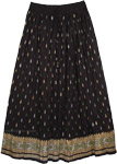 Crinkle Fiesta Black Skirt