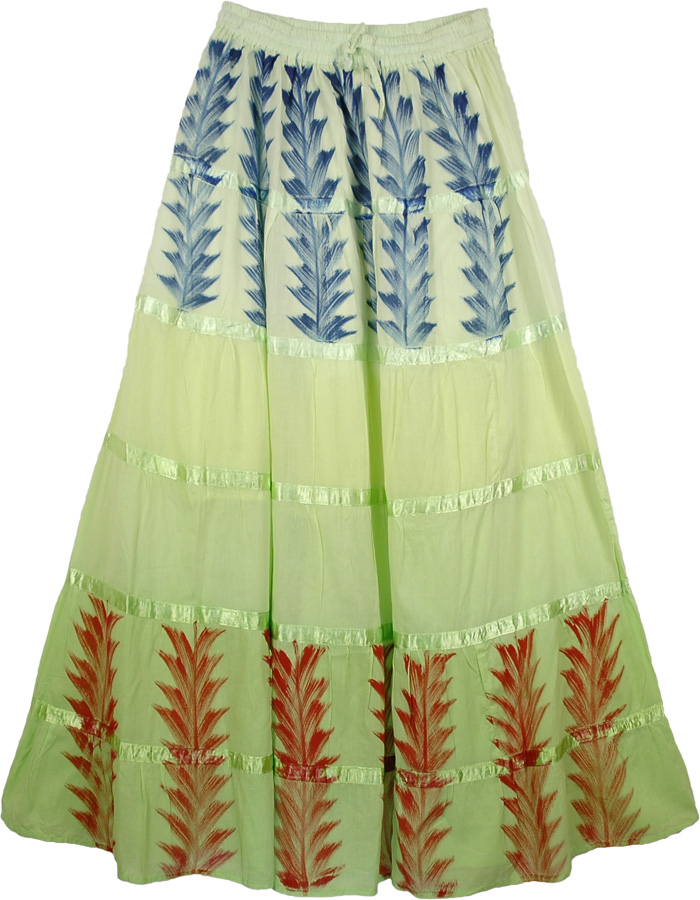 Bohemian Spread Green Skirt