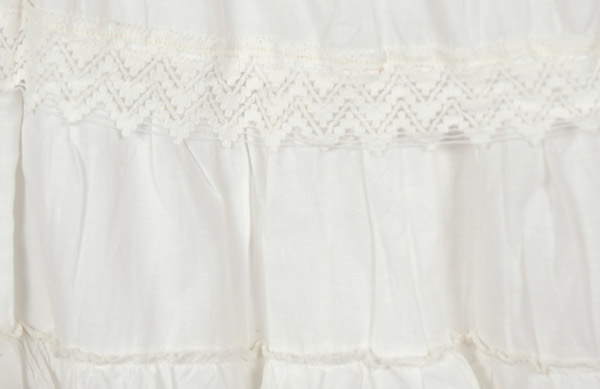 Westar White Frills Long Skirt