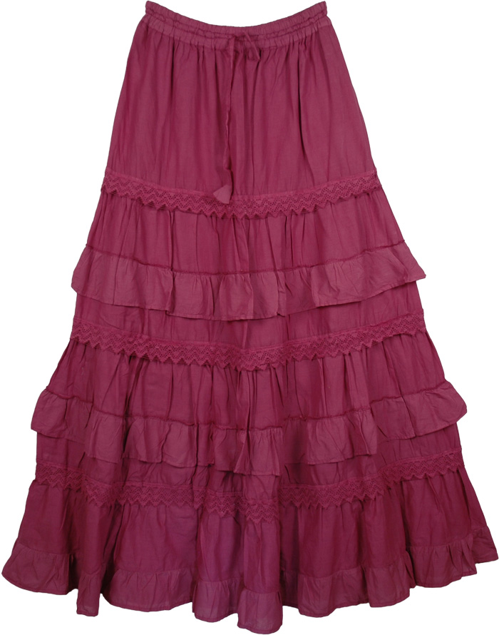 Pink Cotton Extra Long Skirt - Clearance - Sale on bags, skirts ...