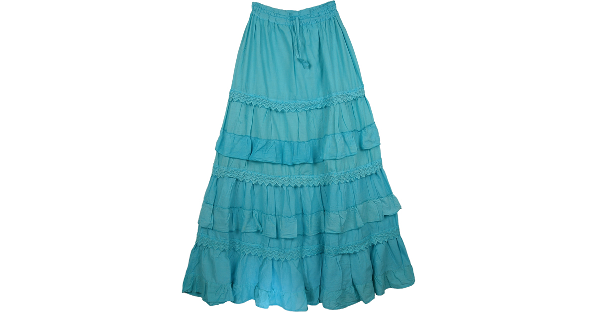 Sale:$18.99 Bondi Blue Frills Tall Skirt | Clearance | Blue | Tall ...