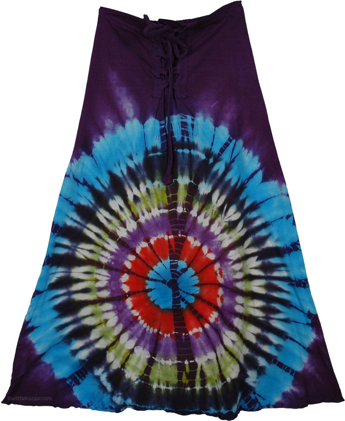 Revol Wine Berry Tie Dye Skirt