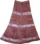 Tie Dye Crinkle Long Skirt