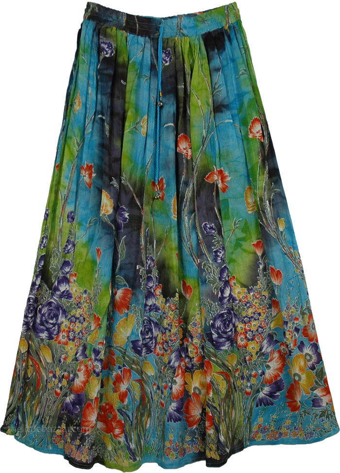 Navi Forest Printed Street Skirt