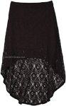 Hi Low Black Lace Skirt