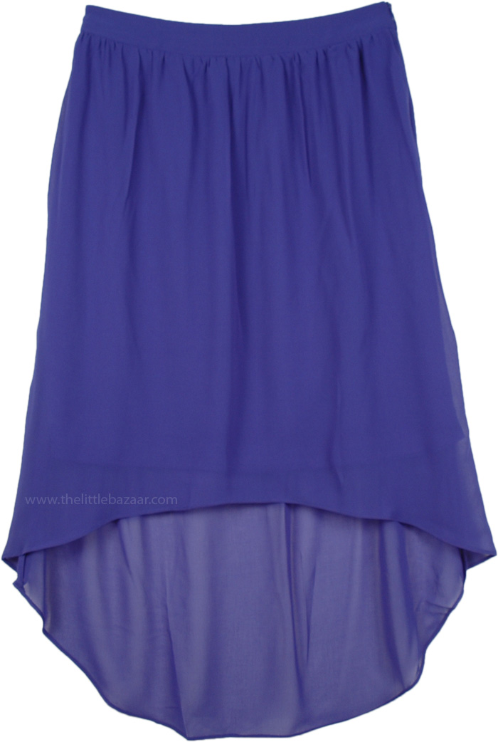 Blue Violet Hi Low Skirt