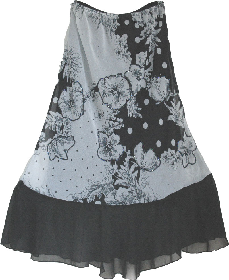 Floral Print Womens Long Skirt