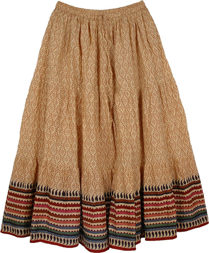 Plus Size Biege Summer Cool Skirt