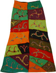 Hmong Bohemian Gypsy Embroidery Long Skirt