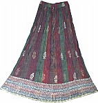 Crinkle Long Skirt Bohemian Chic