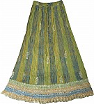 Crinkle Long Skirt Bohemian Chic