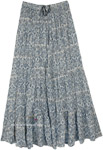 Ocean Lily Cotton Bohemian Long Skirt