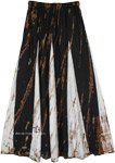 Boho Skirt in Long Panels with Tie Dye [3668]
