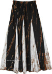 Rocky Ice Panels Long Maxi Skirt