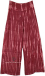 Mystic Maroon Tie Dye Flowy Pants