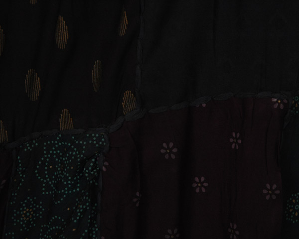 70s Noire Boho Wide Leg Dori Patchwork Trousers