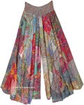 Assorted Floral Pattern Pants with Flare [3698]