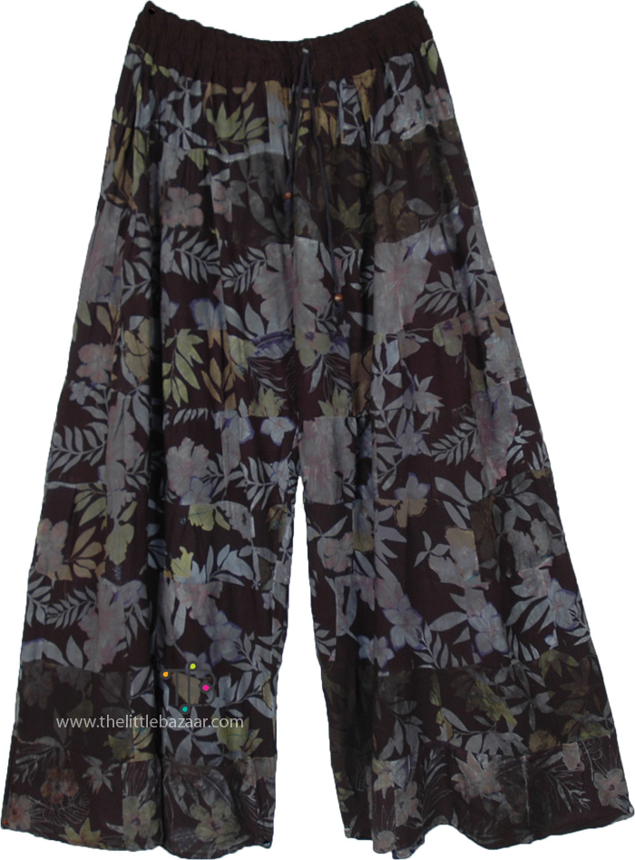 Fern and Petal Black Patchwork Boho Pants