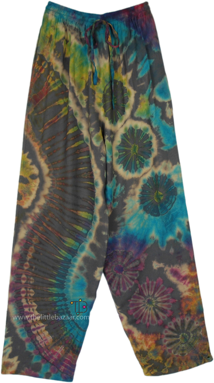 Eclectic Spiral Tie Dye Bohemian Pants