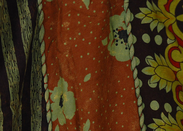 Green Bloom Long Panel Patchwork Long Skirt