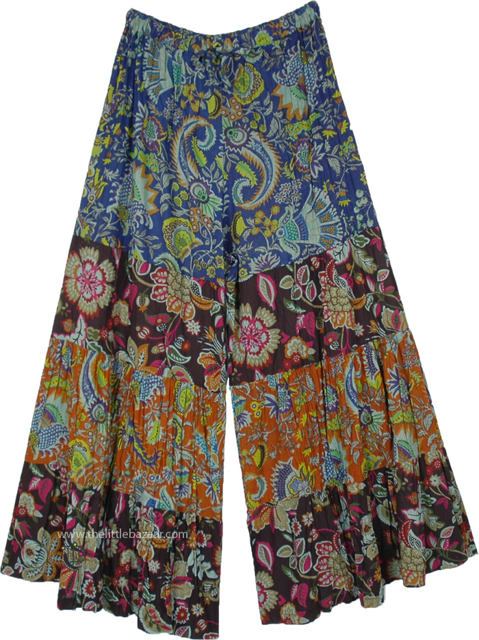 Festival Floral Light Cotton Palazzo Pants