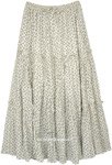 Gold Herb Long Cotton Tiered Skirt