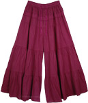 Chili Pepper Purple Palazzo Split Skirt