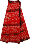 Cinnabar Long Cotton Wrap Skirt