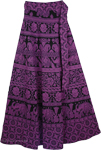 Long Wrap Skirt Eggplant