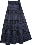 Blue Bayoux Long Tie Around Skirt