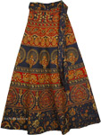 Blue Galore Ethnic Wrap Long Skirt