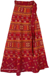 Verdigris Gypsy Ethnic Wrap Skirt