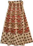 Aztec Mid Calf Length Skirt Wrap Around