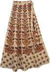 Animal Cocoa Bean Ethnic Wrap Skirt