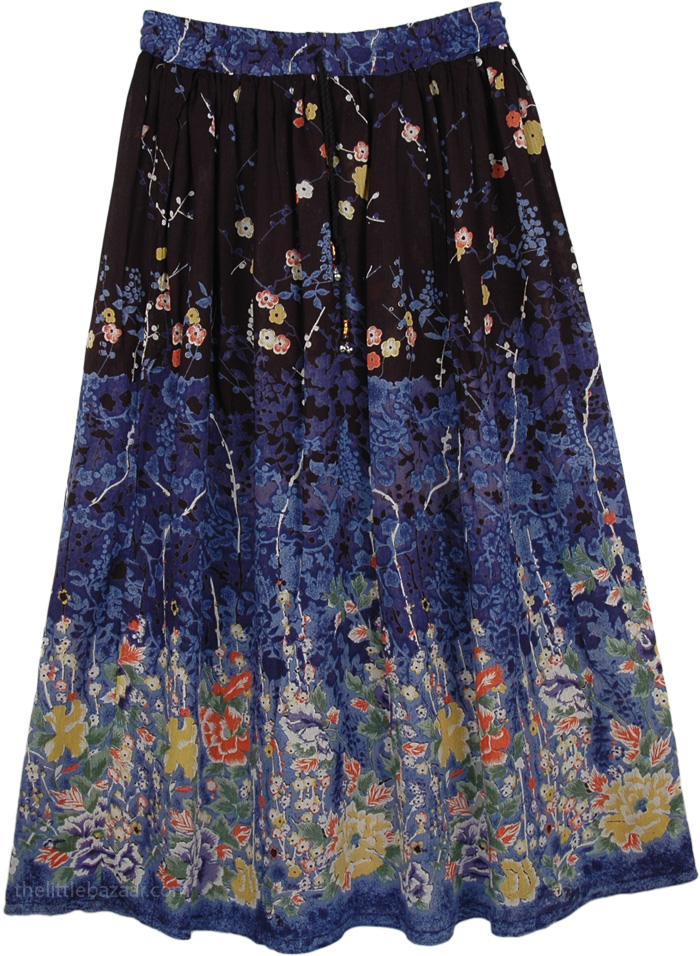 Sale:$16.99 Blue Bayou Street Cotton Long Skirt | Clearance | Printed,  Sale|16.99