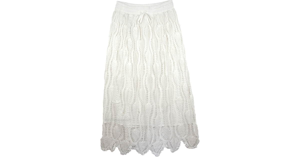 Snow White Crochet Skirt | White-Skirts, Crochet-Clothing
