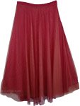 Three Layer Net Skirt in Dark Pink [4075]