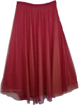 Viva Magenta Mesh and Tulle Classic Skirt