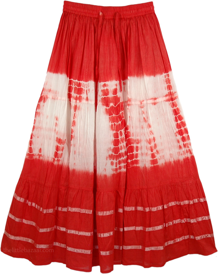 Crimson Punch Tie Dye Skirt