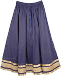 Navy Gold Fashion Long Skirt [4090]