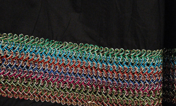 Braided Multicolored Border Skirt