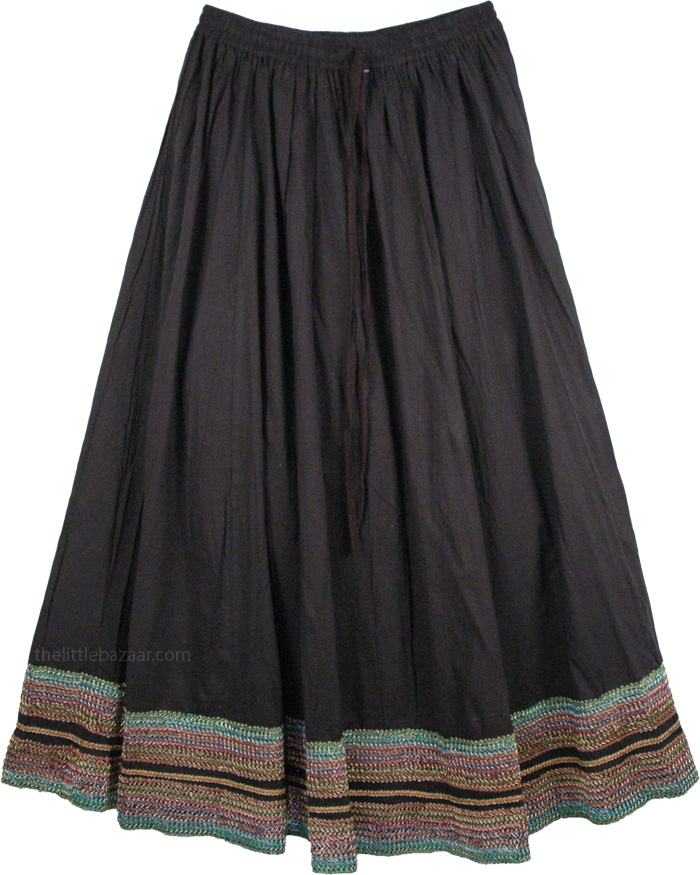 Braided Multicolored Border Skirt