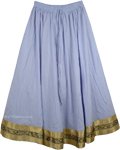 Cinched Light Blue Full Skirt [4095]