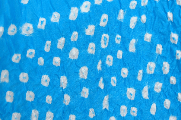 Sky Blue Bandhani Tie Dye Cotton Long Skirt
