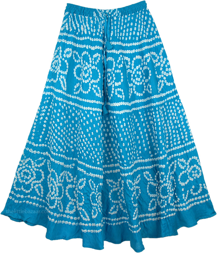 Blue Horizon Cotton Skirt