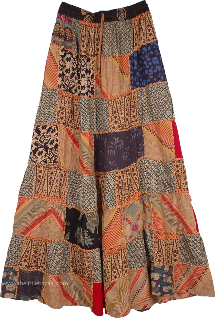 Paarl Panel Boho Patchwork Skirt