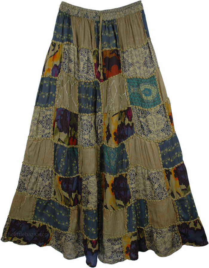 Gypsy Panel Boho Skirt