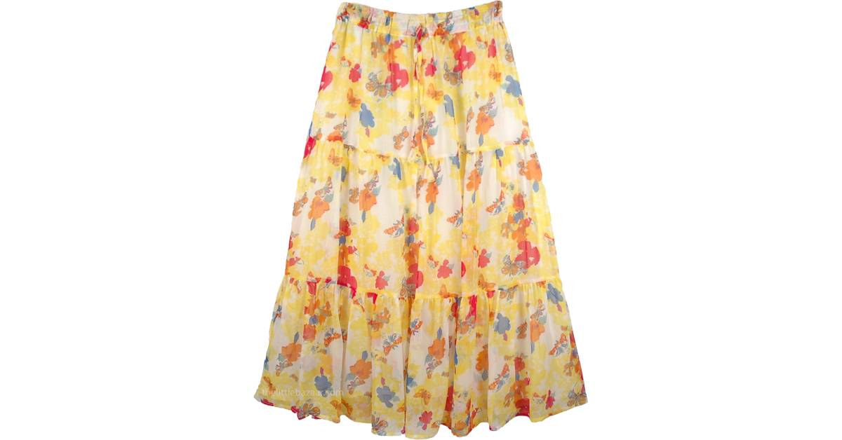 Sale:$14.99 Butterfly Meadow Spring Skirt | Sale|14.99|