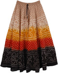 Firebird Tie Dye Pull-On Cotton Summer Skirt
