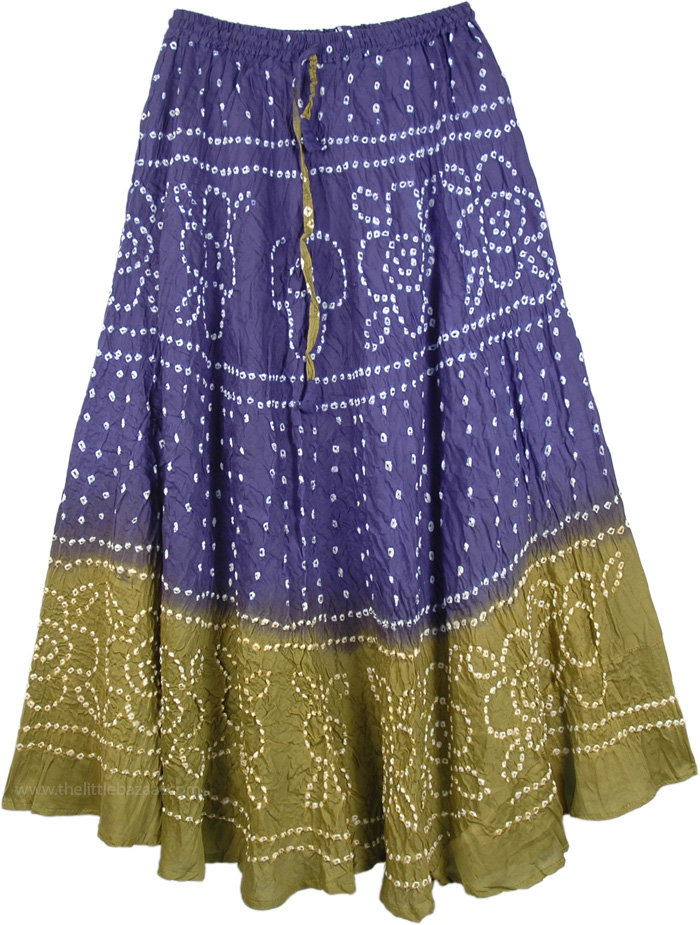 Floral Enchantress Rippling Cotton Long Dance Skirt